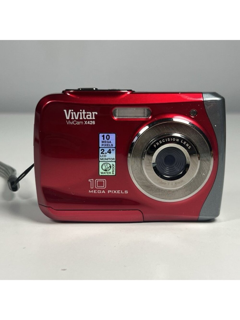 Vivitar ViviCam X426 Red 10MP Digital Camera Powers On 3M Waterproof